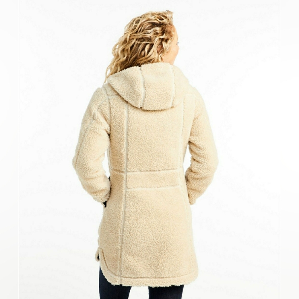 ⚘AvaiLable⚘inQuire⚘*NWT*L.L. Bean Mountain Pile Fleece Jacket Longline Boho XS L - Picture 4 of 10